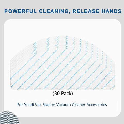No Fuss All In One Replacement Accessory Kit for Robotic Vacuum Cleaners Compatible with Vac Max and Pro Station mop pads