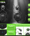 Heavy Duty Vented Hard Hat With Bluetooth Earmuffs And Drop Front Visor For Crews ANSI Z89 1 Certified Safety Helmet side view with boom microphone.