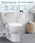 Ultra Slim Bidet Attachment With Dual Mode Wash For Toilet Easy To Install Non Electric Toilet Seat Attachment Feminine And Posterior Wash With Adjustable Water Pressure Fits Most Seats No Fuss Comfort installed on a toilet