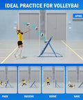 Backyard Rebounder Net For Soccer And Baseball Training 4x4 Foot with adjustable angles used in a gym for volleyball practice