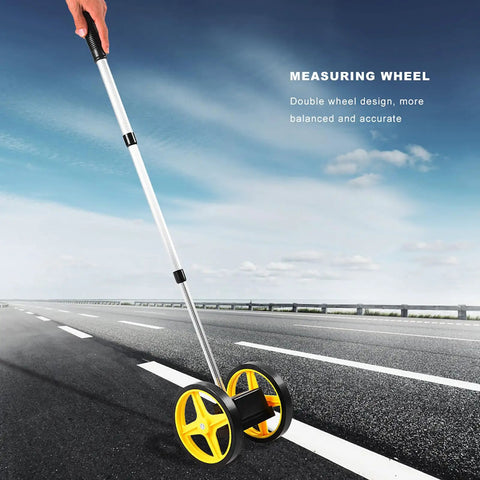 Heavy Duty Double Wheel Measuring Tool For Tire Diameter And Job Site Distance Straight Up Crafted To Glide Over Curved Or Flat Ground With A Fast Calibration Counter That Always Nails The Specs