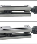 Dead Nuts Accurate Toolmaker Vise Featuring A Hella Solid 2 Inch Jaw Setup For Cnc Milling And Grinding, viewed from top and bottom angles.