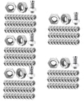250Pcs Stainless Steel Hex Nuts And Machine Fasteners Pack Shop Drawer Staple For Garage Fixes And Weekend Builds Heavy Duty Metric M4 Hardware showing various hex nuts and fasteners organized.