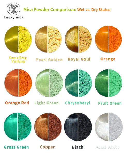High Grade Solid Pearlescent Mica Powder Set Delivering Twenty Four Dope Shimmering Pigments For Epoxy Resin Soap Making Bath Bombs And Craft DIY Projects Straight Up