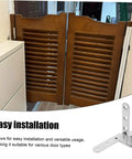 1 Pair Heavy Duty Stainless Steel Pivot Hinges For Hidden Doors With Concealed Design Durable Saloon Style Hardware installed on wooden saloon doors
