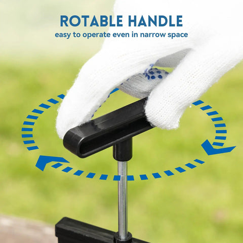 Person adjusting RV Waste Gate Valve With Flow Control Handle for 3 Inch Sewer Pipe Leak Proof Gasket DIY Replacement
