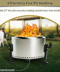 Heavy Duty Fire Pit Trolley Stand With Smooth Wheels For Easy Mobility, Fits Solo Stove Yukon And 27 Inch Fire Pits, Stable Base