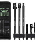 Heavy Duty Six Piece Impact Grade Socket Adapter Set with Three Inch and Six Inch Hex Shank Converts Sockets to Drills for One Quarter Inch Three Eighth Inch One Half Inch Drives Impact Driver Socket to Drill Adapter Kit for Tough Jobs in nylon case
