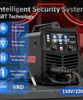 Powerhouse 8 In 1 Multi Process Welder For Aluminum And Steel with display showing intelligent security features.