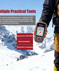 F60 Handheld GPS Navigation Device For Hiking With 3 Axis Compass Barometric Altimeter in winter mountain setting