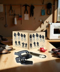 24-Piece Black Universal Zipper Slider Replacement Kit For Instant Fixes On Jackets, Bags And More, displayed on table