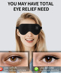 Woman wearing a Cordless Heated Eye Mask For Dry Eyes And Better Sleep With Hot And Cold Gel Compress Rechargeable 1000mAh Battery.
