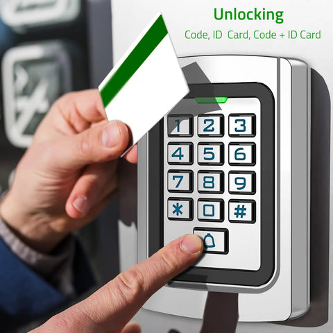 Smart WiFi Access Control Keypad For Garage And Gate Openers With PIN Code And ID Card No Fuss 12V DC IP68 Waterproof Tuya Compatible