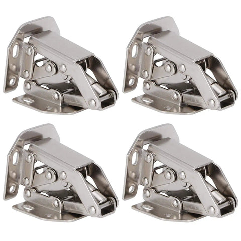 Four Pack Soft Close Cabinet Hinges No Drilling Bridge Shaped Cold Rolled Steel Plated For Kitchen Cabinets Cupboards Wardrobes And Furniture Doors Heavy Duty 10 Kg Load Per Two Hinges