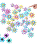 36 Piece Magnetic Gear Set For STEM Learning And Hands On Magnetic Construction Toy With Interchangeable Spin Gears Macaron Colors