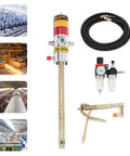 50 To 1 Ratio Air Operated Grease Pump With High Pressure Oil Injector Universal Gun Oil Water Separator And 4 Meter Hose For Industrial Workshop