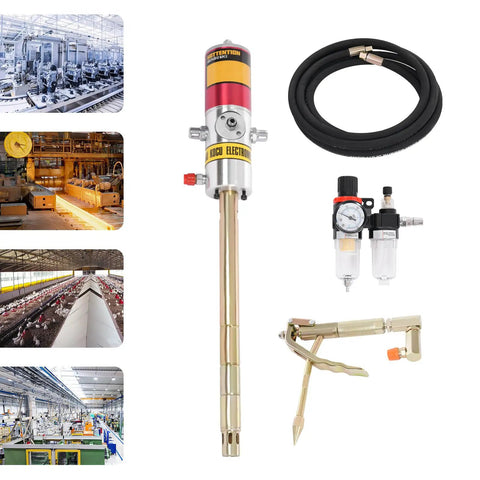 50 To 1 Ratio Air Operated Grease Pump With High Pressure Oil Injector Universal Gun Oil Water Separator And 4 Meter Hose For Industrial Workshop