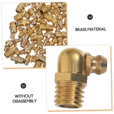 Grease Fitting All-In-One Kit With 60 Pieces 1/4-28 SAE brass angled fittings for cars, trucks, motorcycles, farms, industrial equipment.