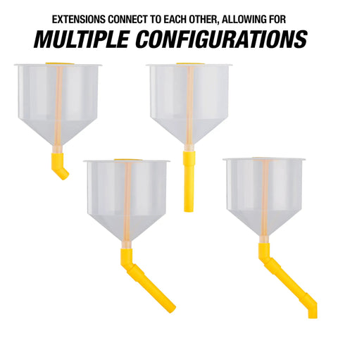 No Spill Coolant Funnel Kit 15 Piece Set For Easy Leak Free Radiator Refills multiple funnel configurations image