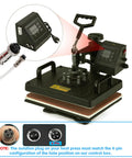 K Type Heat Press Control Box Replacement For 15x15 Inch Heat Press With Dual Temperature And Time Display 1400W Power