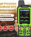 Pro Grade Portable GPS Land Area Meter For Forests Farmland Ponds Lakes And Parking Track With Real Time Navigation And Distance Measurement Full Screen Mapping And 100 240V US Plug, green handheld GPS shown