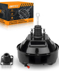 Premium Vacuum Power Brake Booster For Ford Bronco F150 F200 F250 1984 To 1988 showing a heavy duty black unit with mounting hardware.