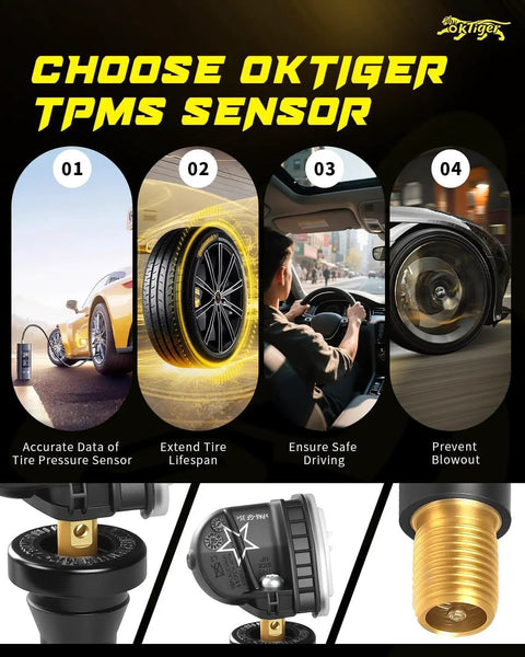 Preprogrammed 315Mhz Tire Pressure Monitoring System Sensors For Gmc Terrain Sierra Acadia Yukon OE 13598771 features accurate tracking and reliability.