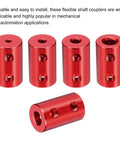Red aluminum Rigid Shaft Coupler 3mm To 6mm L20mm By D12mm Aluminum Alloy Pro Grade Joint Connector Set for 3D printers.