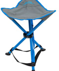 Ultralight Tri Leg Camping Stool With Powder Coated Steel Frame For Maximum Stability, Grab And Go Portable Gear, Gray Ocean Color