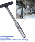 4 Piece Glow Plug Socket Set With Three Eighths Inch Drive T Bar for quick removal of broken glow plugs in engine