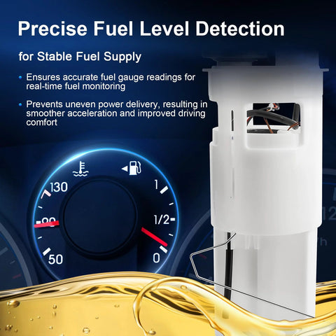 Electric Fuel Pump Assembly Replacement For Dodge Ram 1500 2500 3500 1996 1997 in close-up with gauge graphics