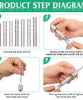 57 Piece Micro Drill Bits And Pin Vise Set For Resin Beads Polymer Clay Craft DIY Jewelry And Model Making Includes 46 Hand Twist Drills And 10 PCB Mini Cutting Bits For Pro Grade Precision Crafting step-by-step guide.