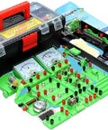 Hands On Physics Lab Kit For Electricity And Electromagnetism With Banana Plug System Complete All In One Set For 30 Plus Experiments Motors Included Manual And Storage Bag For High School Learning, plastic case and circuit boards