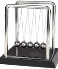 Desk Fidget Toy With Black Base Pendulum Balance Balls For Stress Relief Calming Science Gizmo Cool Office Decor Durable Metal Balls Classic Cradle Vibe For Your Desk And Mind