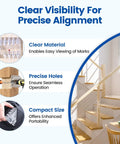 Heavy Duty Multi Angle Drill Guide Jig For Smooth Cable Railing Installations with clear material and precise holes for accuracy.