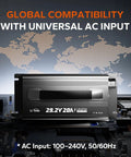 29.2V 20A LiFePO4 Battery Charger With 0V Activation, AC DC Lithium Charger With Anderson Connector And LED Indicator For RVs