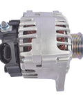 Side view of 110 Amp Drop-In Alternator Replacement For Hyundai Veloster 2013 2017 Kia Forte Forte5 Rio 1.6L 2012 2017 With Start Stop System Bolt-On Direct Fit 37300-2B760 373002B760 High Output