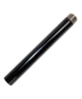 Black pipe, threaded on one end, suitable for use with Ratcheting Pipe Threader Kit With Five Dies Three Eighths Inch To One And A Quarter Inch Pro Grade Pipe Threading Tool Set Ergonomic Long Handle For Quick Clean And Accurate Plumbing Threads.
