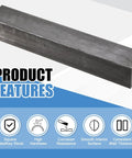 One Piece 2 Inch By 2 Inch By 12 Inch Square Steel Bar A36 Low Carbon Mild Steel Hot Rolled Keystock For DIY Projects Home Improvement And Industrial Use