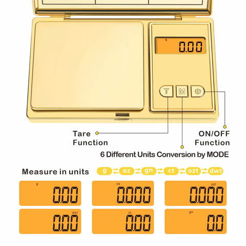 Portable Digital Pocket Scale 300g Capacity With 0.01g Accuracy For Jewelry Coins Powder And Gold Grams And Ounces LCD Display