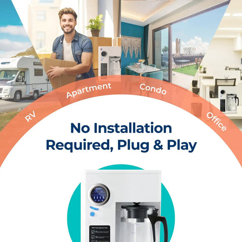 Countertop Reverse Osmosis Water Filter System With Remineralization, Portable No Installation RO Filtration, 5 Stage Purification