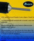 Self Centering Hole Transfer Punch With Hardened EN31 Pin, Pro Grade One Quarter Inch To Five Eighths Inch Range, shown with text overlay.
