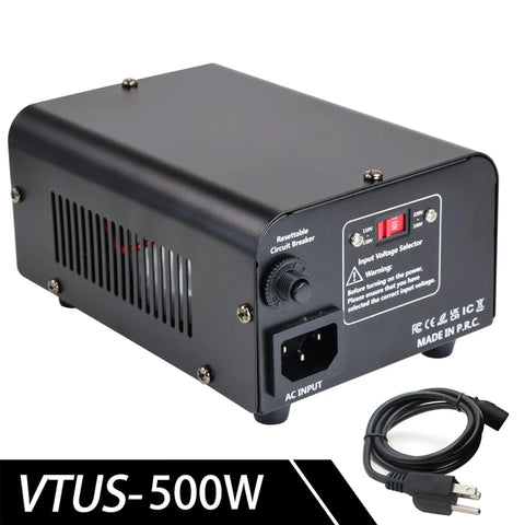 500W Voltage Transformer Power Converter 110V To 220V And 220V To 110V Step Up Down Travel Converter With US Power Cord Not Isolation Great For Small Appliances 300W Continuous Power shown with power cord