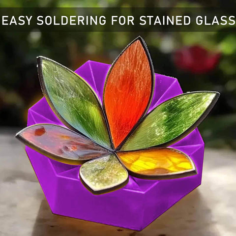 stained glass succulent jig Stained Glass Soldering Jig 4 Layer Flower Mold Set For Succulent Glass Art Six Petal Shape Mold With Adjustable Angles From 10 To 40 Degrees For Easy