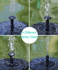 Upgraded Mini Solar Powered Fountain Pump For Bird Baths And Garden Ponds, One Point Five Watt Free Standing Solar Panel Kit
