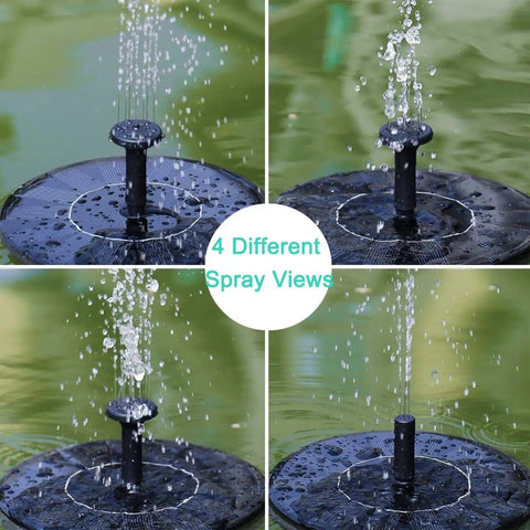 Upgraded Mini Solar Powered Fountain Pump For Bird Baths And Garden Ponds, One Point Five Watt Free Standing Solar Panel Kit