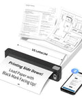 Plug And Play Portable Wireless Thermal Printer With Bluetooth totally hassle free inkless rechargeable tech in use with documents.