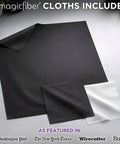 Altura Photo camera cleaning kit: three MagicFiber microfiber cloths in black and white