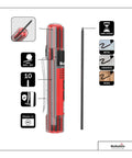 Dry Marker Refills Graphite Leads For HDM In Smart Container Includes Ten Leads Ejects One Lead At A Time Compatible With 18 Mm And 25 Mm Marker Heads Durable Transport Protection shown with long graphite lead and protection symbols, anti-roll container, EU made badge.