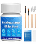 2.8oz Glass Etching Kit With High Adhesion Stencils Easy To Use Do It Yourself Matte Glass Designs For Wine Glasses Mugs Jars And Mirrors Durable Long Lasting Results No Experience Needed with tools and manual